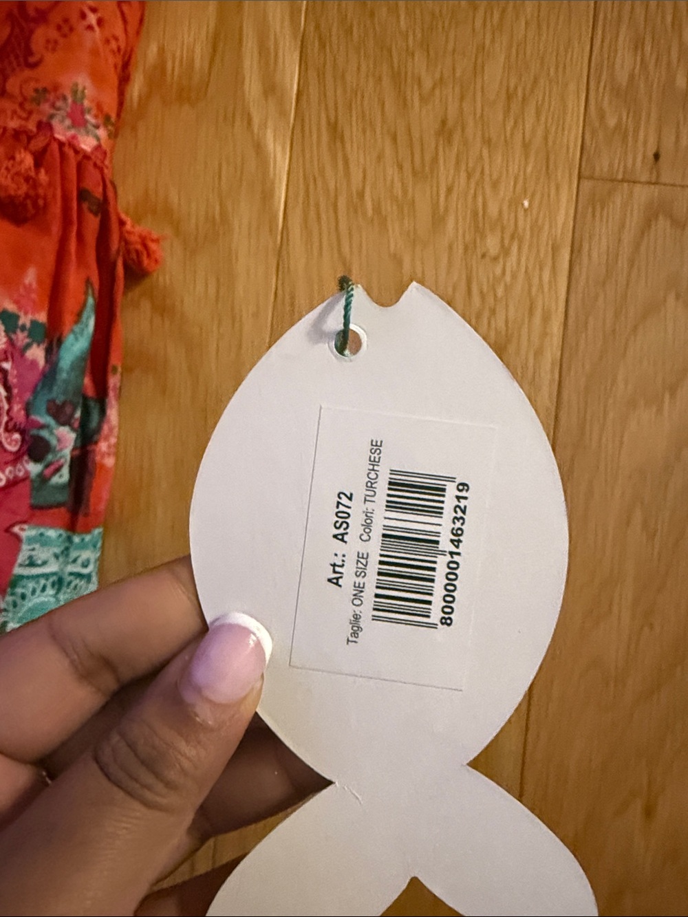 Woman’s Orange & Turquoise Floral Tiered Maxi Dress - Picture 3 of 4